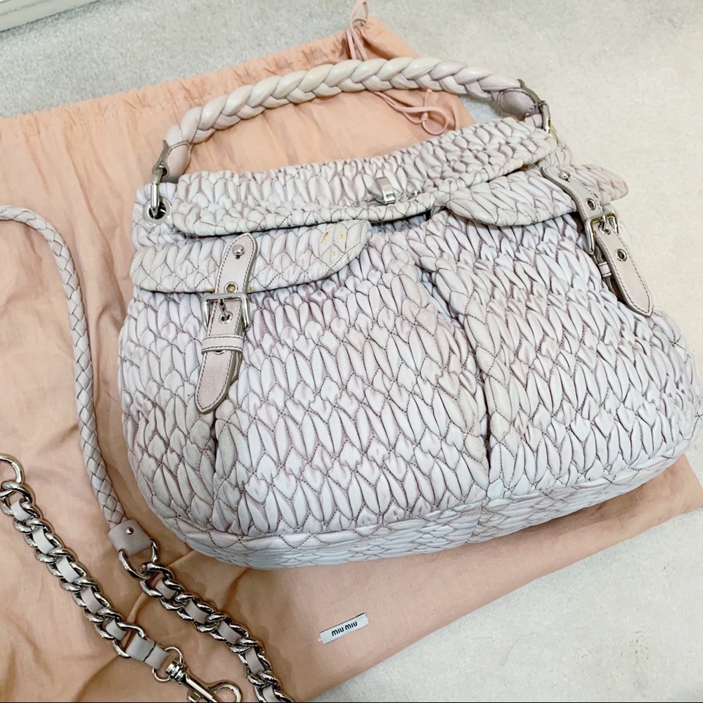 MIU MIU Matelassé leather bag